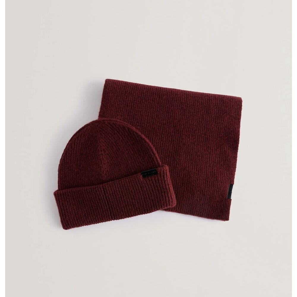 Ted Baker MENS Hat Scarf Gift Set Box One Size